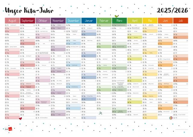 Wandkalender: Unser Kita-Jahr 2025/26