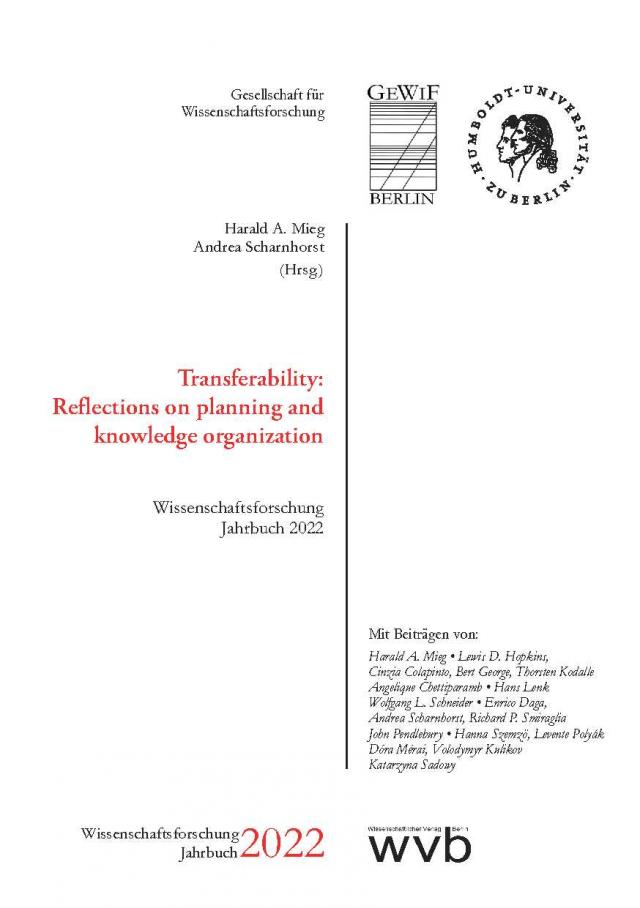 Transferability: Reflections on planning and knowledge organization