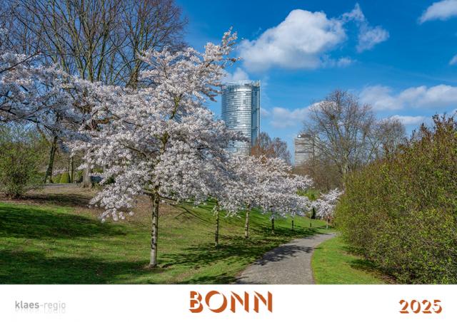 Bonn 2025 Bildkalender A4 quer, spiralgebunden