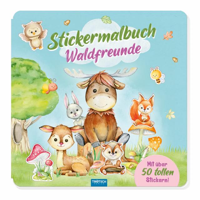 Trötsch Malbuch Stickermalbuch Waldfreunde
