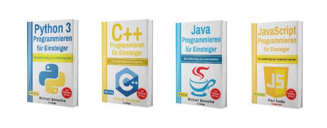 Python 3 Programmieren für Einsteiger + C++ Programmieren für Einsteiger + Java Programmieren für Einsteiger + JavaScript Programmieren für Einsteiger