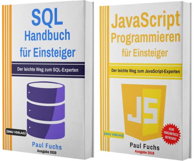 SQL Handbuch für Einsteiger + JavaScript Programmieren für Einsteiger (Hardcover)