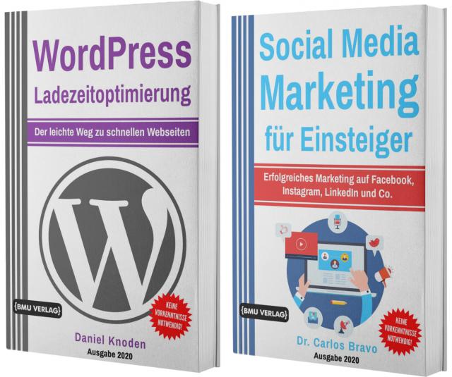 WordPress Ladezeitoptimierung für Einsteiger (Taschenbuch) + Social Media Marketing für Einsteiger (Hardcover)