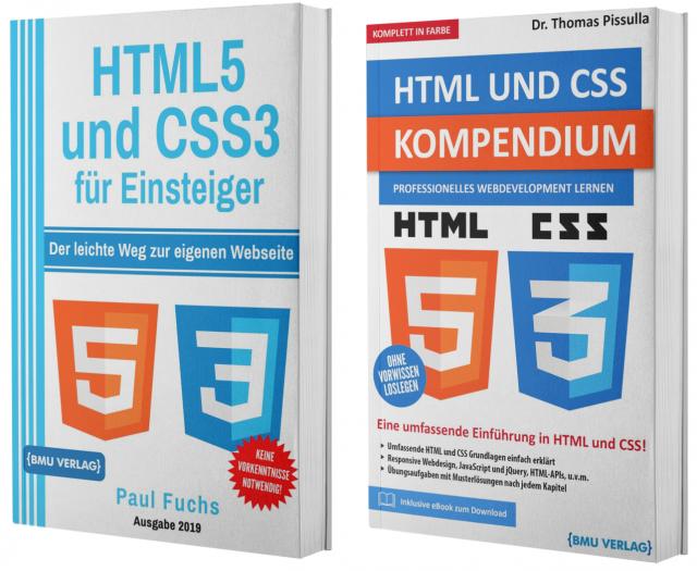 HTML5 und CSS3 für Einsteiger + HTML und CSS Kompendium (Hardcover)