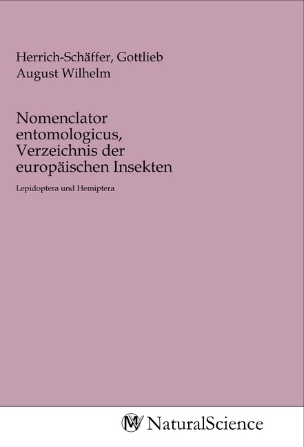 Nomenclator entomologicus, Verzeichnis der europäischen Insekten
