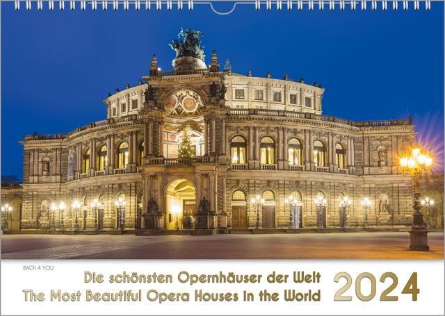 Opernhäuser, ein Musik-Kalender 2024, DIN A4