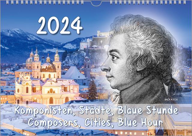 Komponisten-Kalender, ein Musik-Kalender 2024, DIN A3