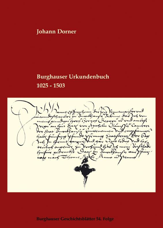 Burghauser Urkundenbuch 1025-1503
