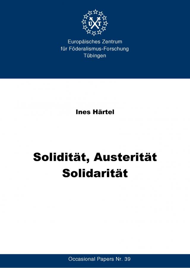 Solidität, Austerität, Solidarität