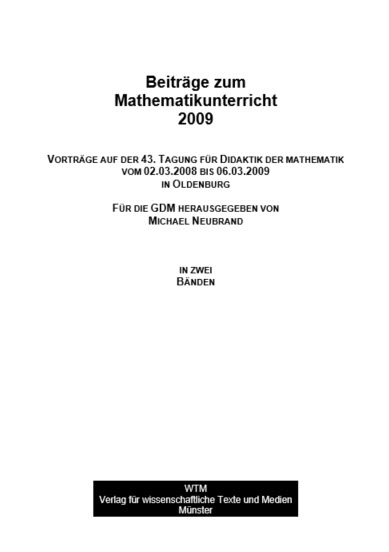 Beiträge zum Mathematikunterricht 2009