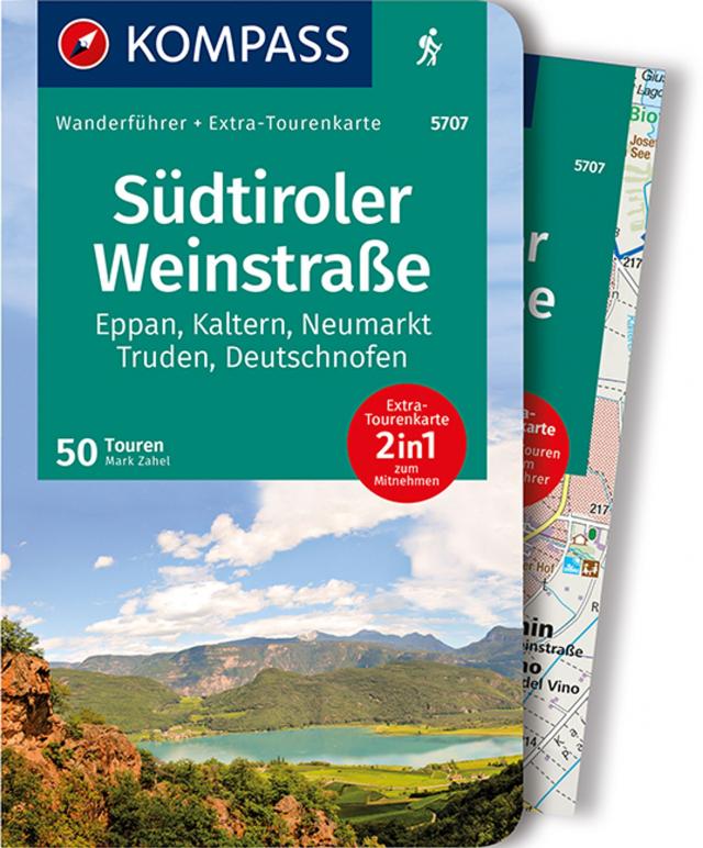 KOMPASS Wanderführer Südtiroler Weinstraße, 50 Touren mit Extra-Tourenkarte