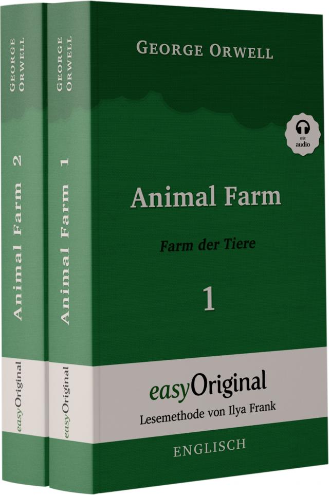 Animal Farm / Farm der Tiere - 2 Teile (Buch + Audio-Online) - Lesemethode von Ilya Frank - Zweisprachige Ausgabe Englisch-Deutsch