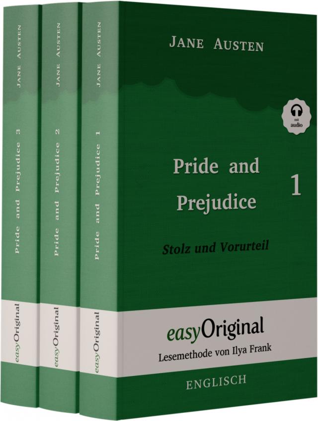 Pride and Prejudice / Stolz und Vorurteil - Teile 1-3 Softcover (mit kostenlosem Audio-Download-Link), 3 Teile