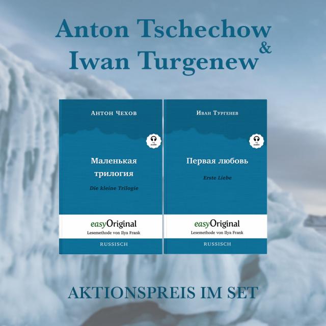 Anton Tschechow & Iwan Turgenew Hardcover (Bücher + 2 MP3 Audio-CDs) - Lesemethode von Ilya Frank