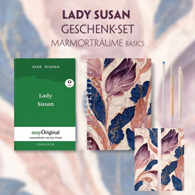 Lady Susan Geschenkset (Hardcover + Audio-Online) + Marmorträume Schreibset Basics