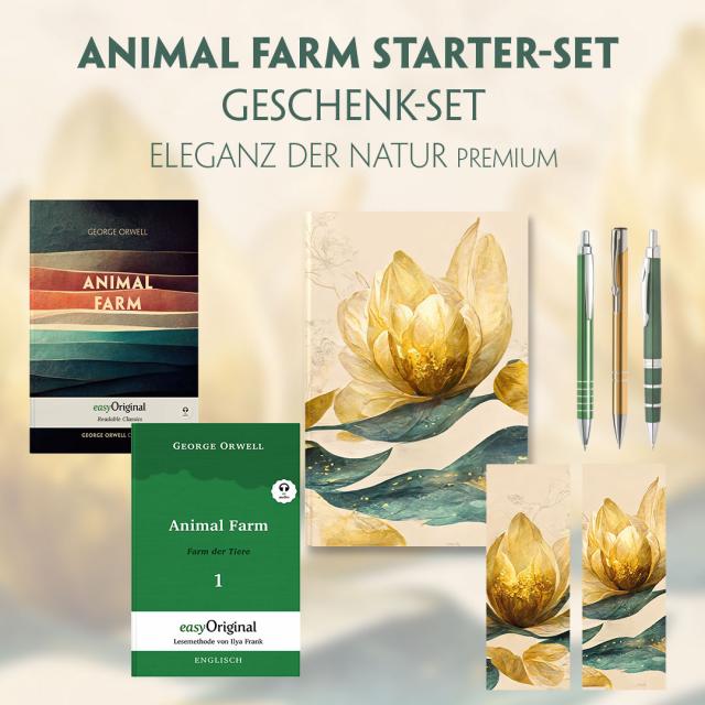 Animal Farm Starter-Paket Geschenkset 2 Bücher (mit Audio-Online) + Eleganz der Natur Schreibset Premium, m. 2 Beilage, m. 2 Buch