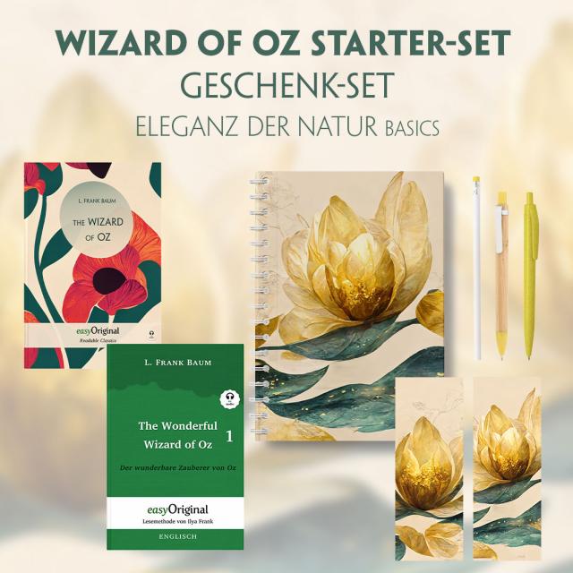 The Wonderful Wizard of Oz Starter-Paket Geschenkset 2 Bücher (mit Audio-Online) + Eleganz der Natur Schreibset Basics