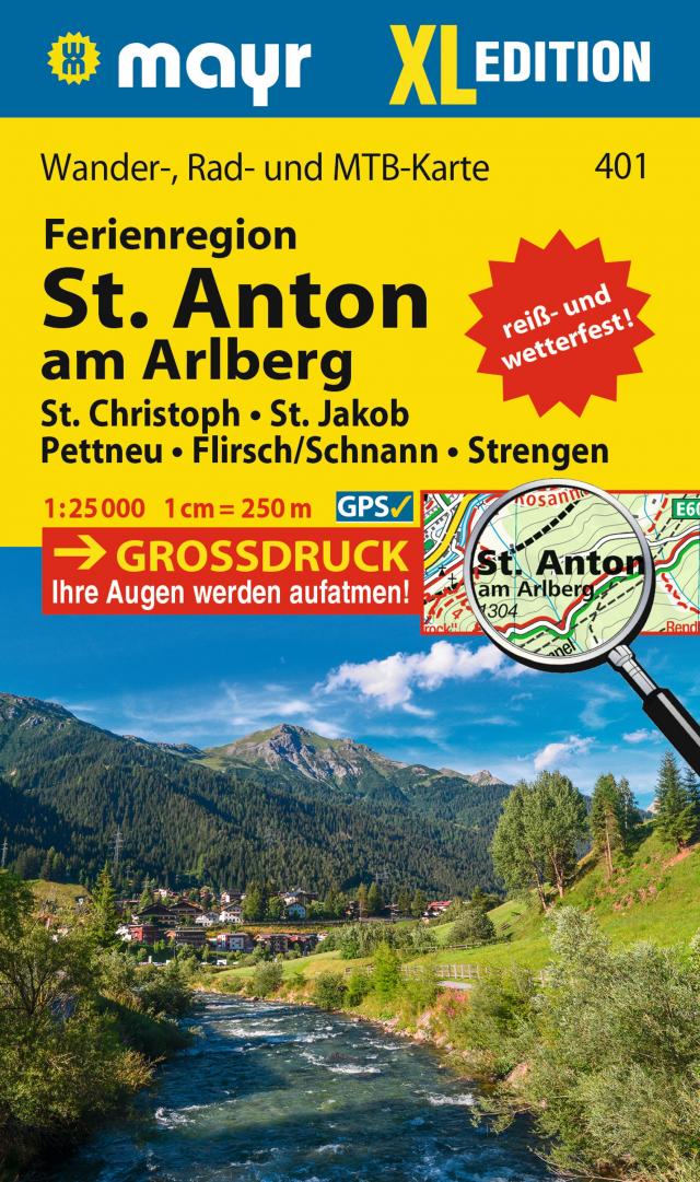 Mayr Wanderkarte Ferienregion St. Anton am Arlberg XL 1:25.000