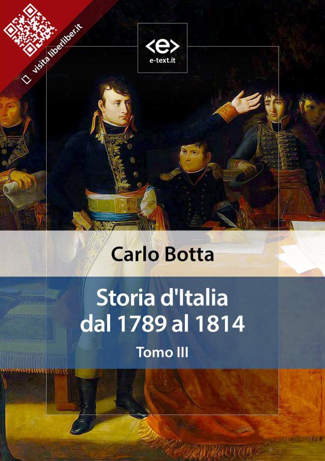 Storia d'Italia dal 1789 al 1814. Tomo III