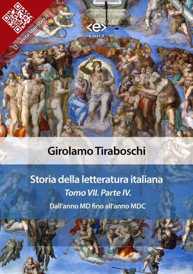 Storia della letteratura italiana del cav. Abate Girolamo Tiraboschi – Tomo 7. – Parte 4