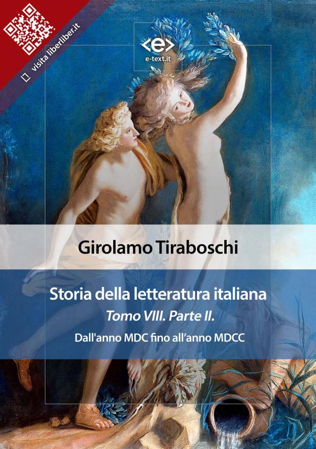Storia della letteratura italiana del cav. Abate Girolamo Tiraboschi – Tomo 8. – Parte 2