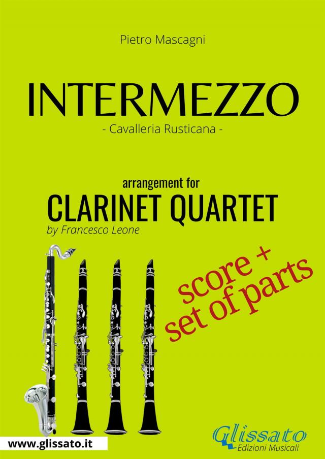 Clarinet Quartet sheet music: Intermezzo (score & parts)