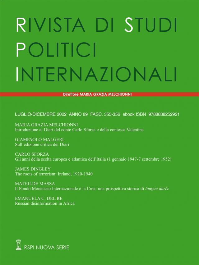 Rivista di Studi Politici Internazionali 3-4/2022