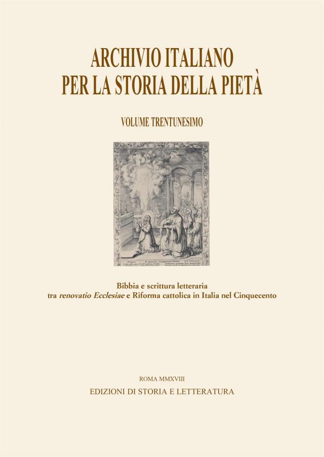 Archivio italiano per la storia della pietà - XXXI