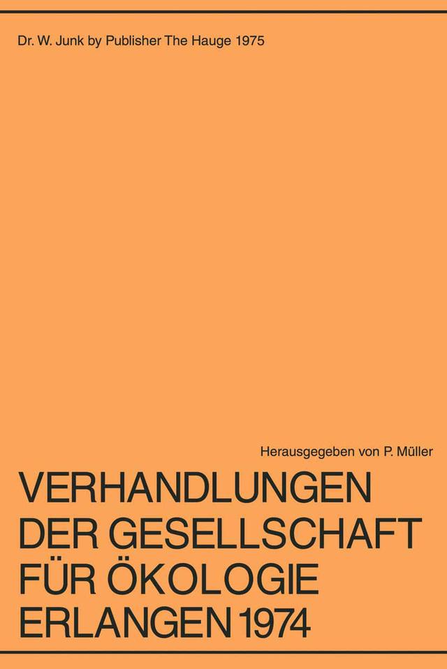 Verhandlungen der Gesellschaft für Ökologie Erlangen 1974