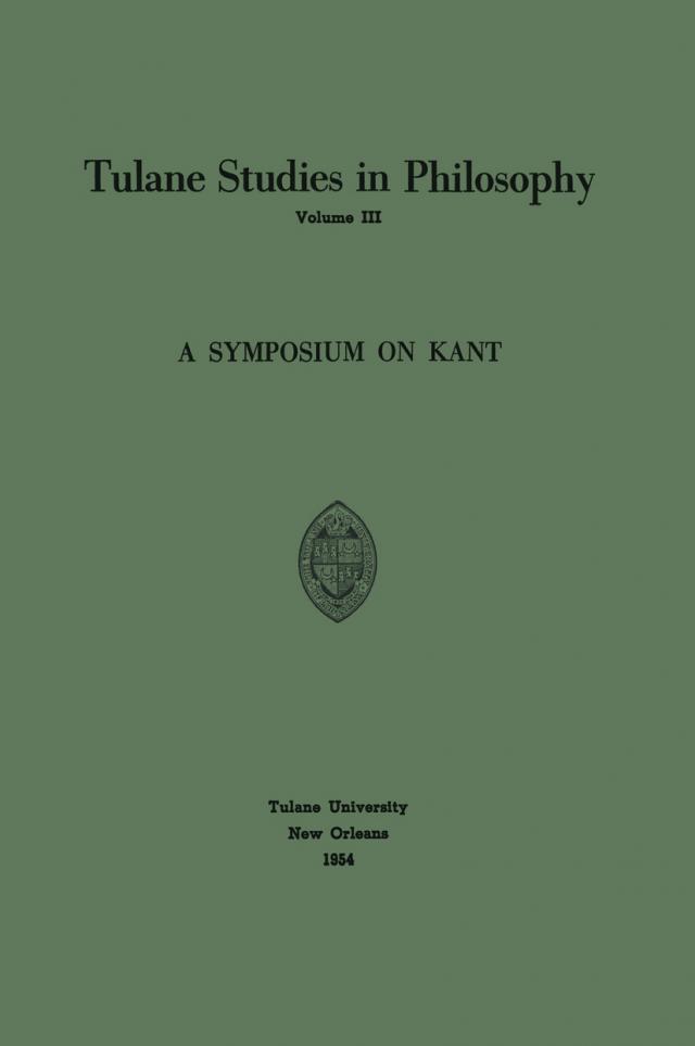 Symposium on Kant