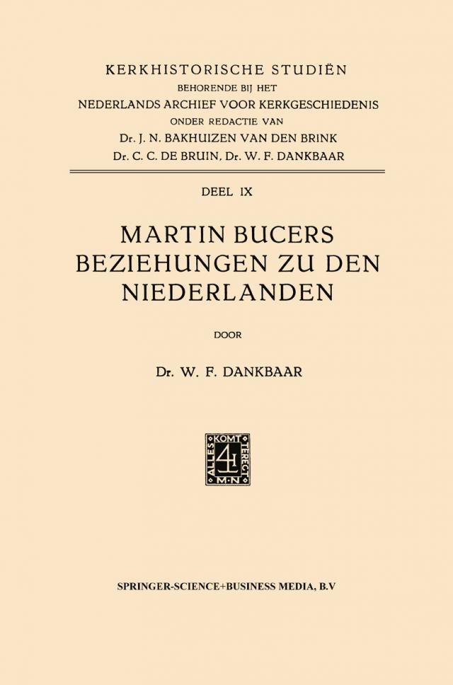 Martin Bucers Beziehungen zu den Niederlanden