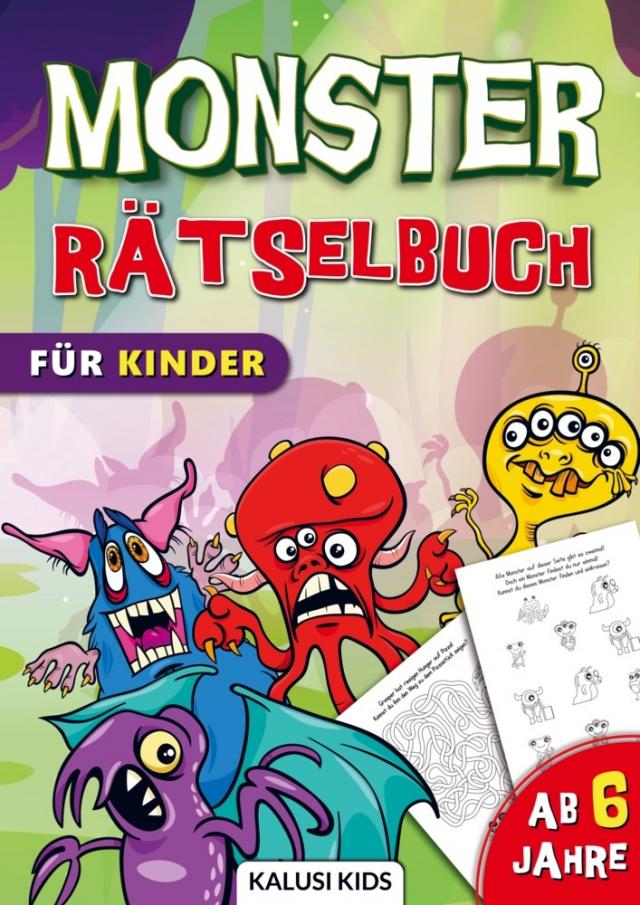 Monster Rätselbuch für Kinder ab 6 Jahre