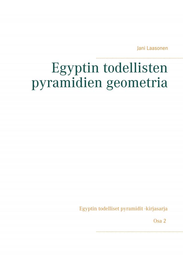 Egyptin todellisten pyramidien geometria