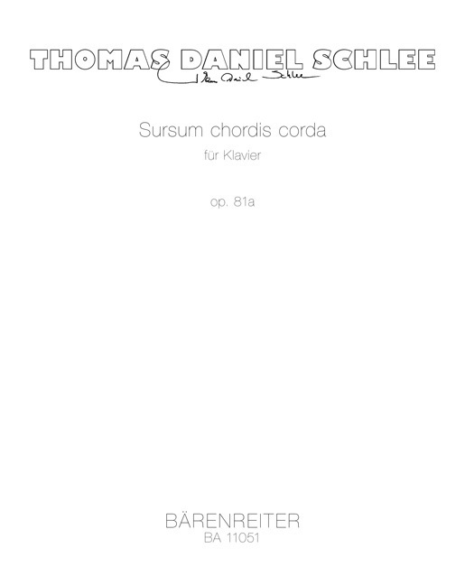 Sursum chordis corda für Klavier op. 81a, Spielpartitur