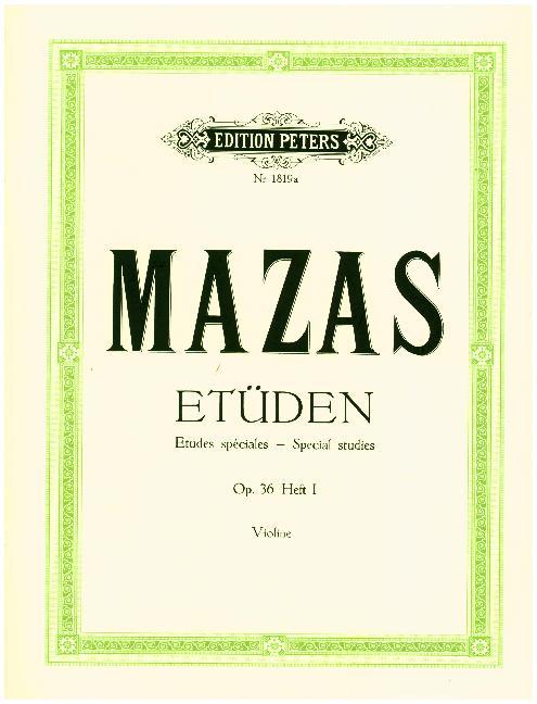 Etüden - Etudes spéciales, op. 36, Violine. Bd.1