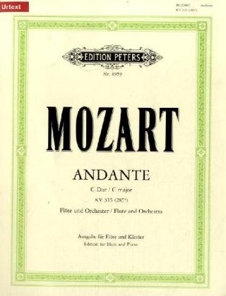 Andante für Flöte und Orchester C-Dur KV 315 (285e), Klavierauszug