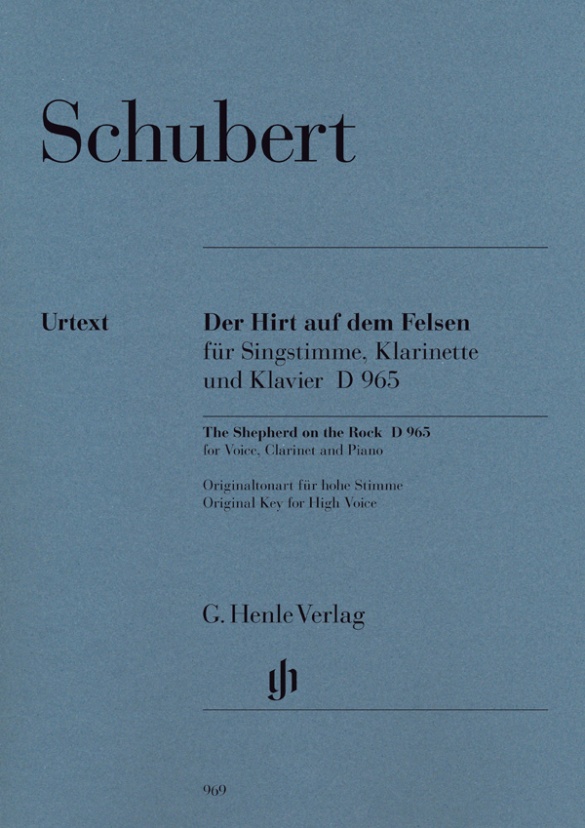 Franz Schubert - Der Hirt auf dem Felsen D 965 für Singstimme, Klarinette und Klavier