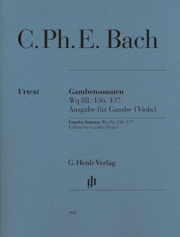Carl Philipp Emanuel Bach - Gambensonaten Wq 88, 136, 137