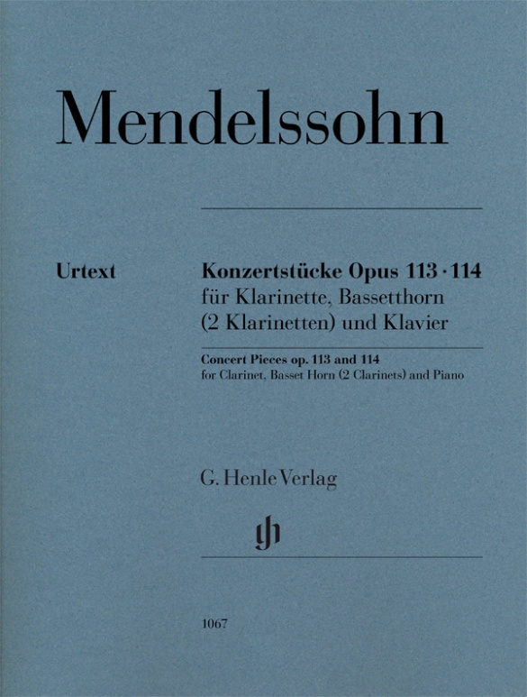 Felix Mendelssohn Bartholdy - Konzertstücke op. 113 und 114 für Klarinette, Bassetthorn (2 Klarinetten) und Klavier