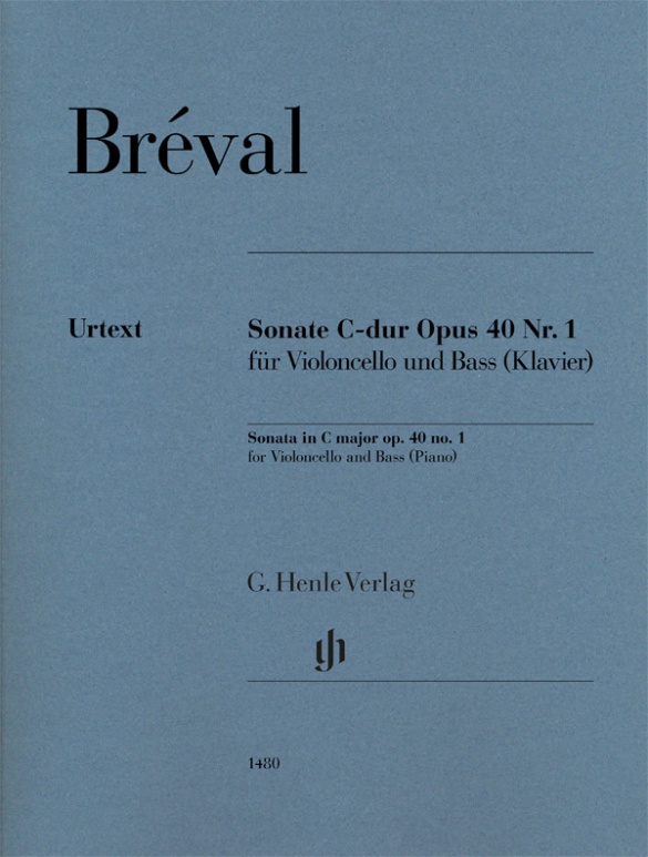 Jean-Baptiste Bréval - Sonate C-dur op. 40 Nr. 1 für Violoncello und Bass (Klavier)