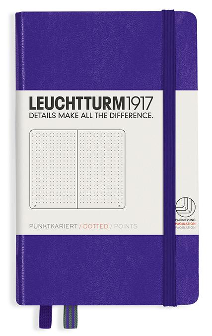 Notizbuch A6 dotted 185 numerierte Seiten violett