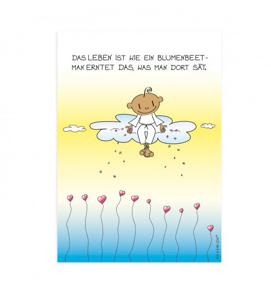 Postkarte - Blumenbeet|