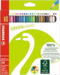 Farbstiftetui Green 24ST sort.|STABILO 6019/2-24 Colors|24 hochwertige Farbstifte aus|100% FSC zertifiziertem Holz,